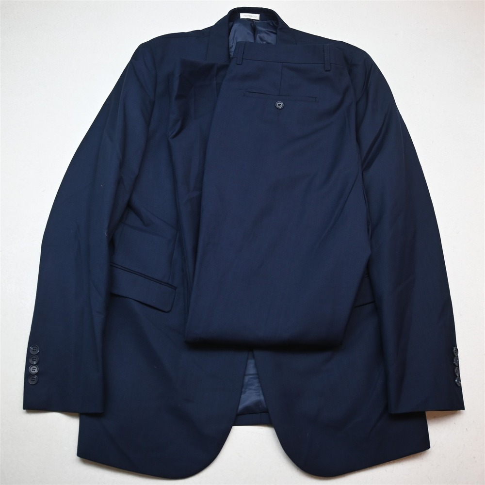 Ferrecci 42L 36x34 Navy Blue Oslo Mens Jacket Pants Suit